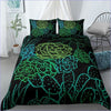 Black and Neon Green Cactus Duvet Cover