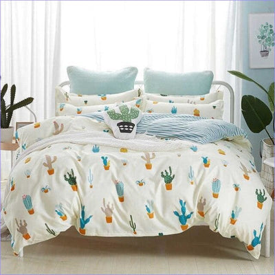 Duvet Cover Cactus Style Drawing