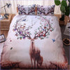 Floral Deer Duvet Cover