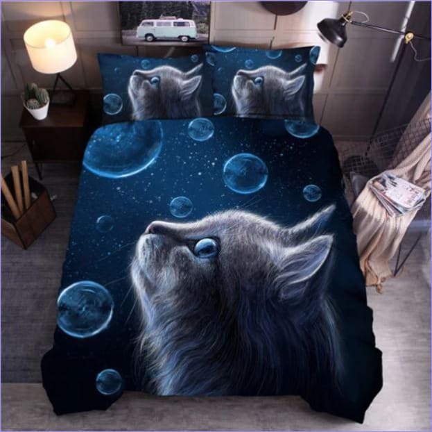 Bubble Cat Duvet Cover