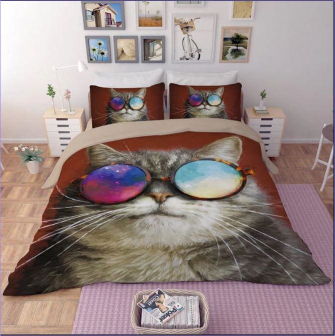 Day and Night Cat Duvet Cover