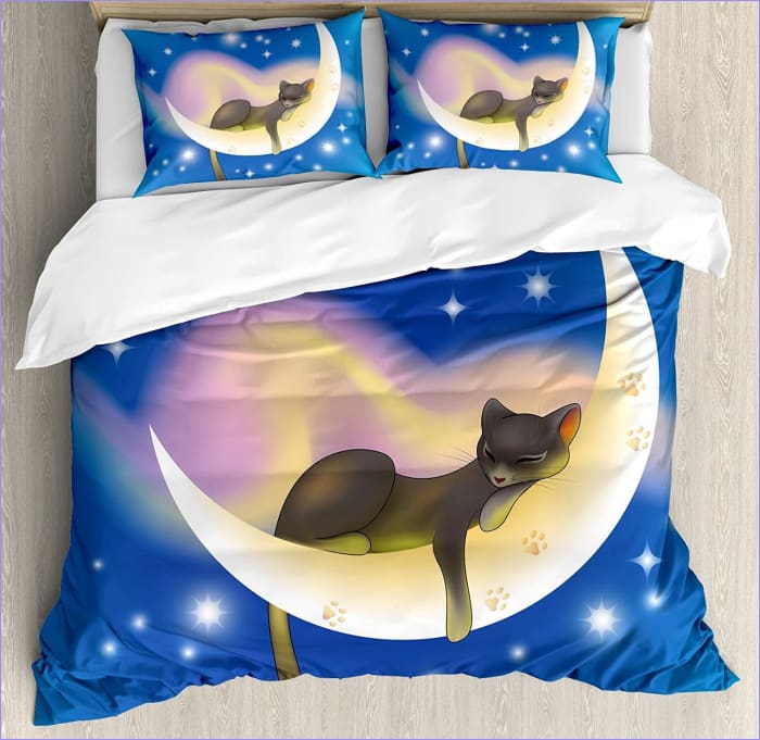 Cat Moon Duvet Cover