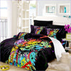 Graphic Multicolored Cat Duvet Cover