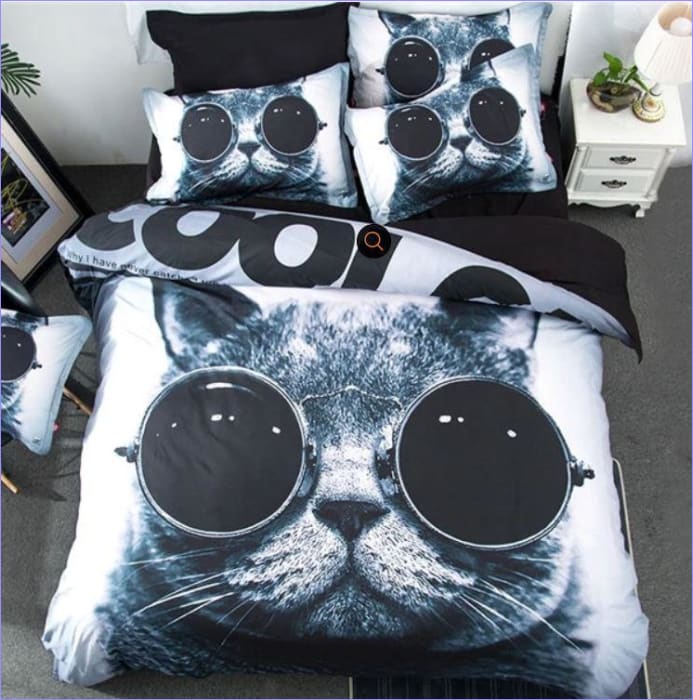 Stylish Cat Duvet Cover