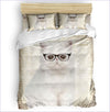 Cat with Glasses Duvet Cover