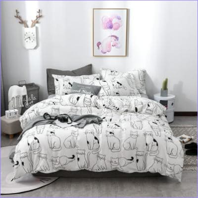 White Cat Duvet Cover