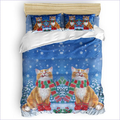 Holiday Cat Duvet Cover