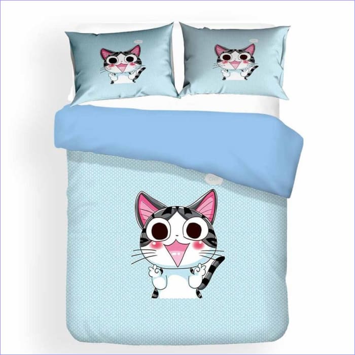 Victory Manga Kitten Duvet Cover