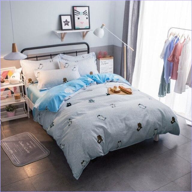 Blue Kittens Duvet Cover