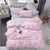 Pink Multiple Cats Duvet Cover