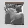 Galloping Camargue Horse Duvet Cover