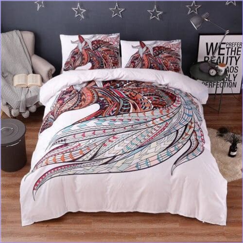 Horse Mandala Duvet Cover 200x200