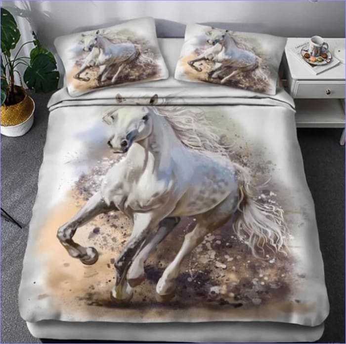 Race Thoroughbred Horse Duvet Cover