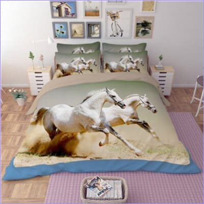 Carmague Horses Duvet Cover