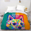 Multicolor Chihuahua Duvet Cover