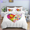 Butterfly Multicolored Heart Duvet Cover