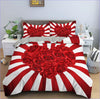 Red Roses Heart Couple Duvet Cover