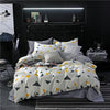 Yellow and Gray Triangles Scandinavian Design Duvet Cover