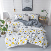 Yellow and Gray Triangles Scandinavian Design Duvet Cover