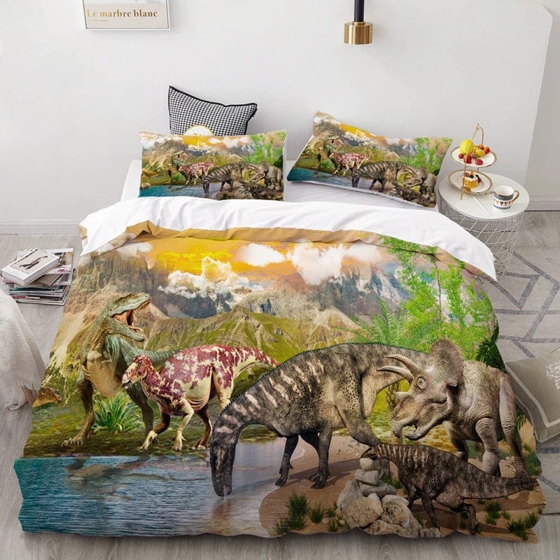 Cotton Dinosaur Duvet Cover