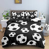 Black and White Football Kids Duvet Cover