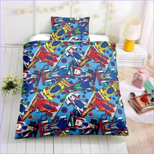 Race Car Kids Duvet Cover