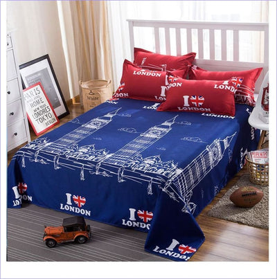 Red and Blue London Kids Duvet Cover