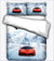 Ferrari on Snow Duvet Cover