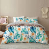 Tropical Leaf and Flowers Duvet Cover