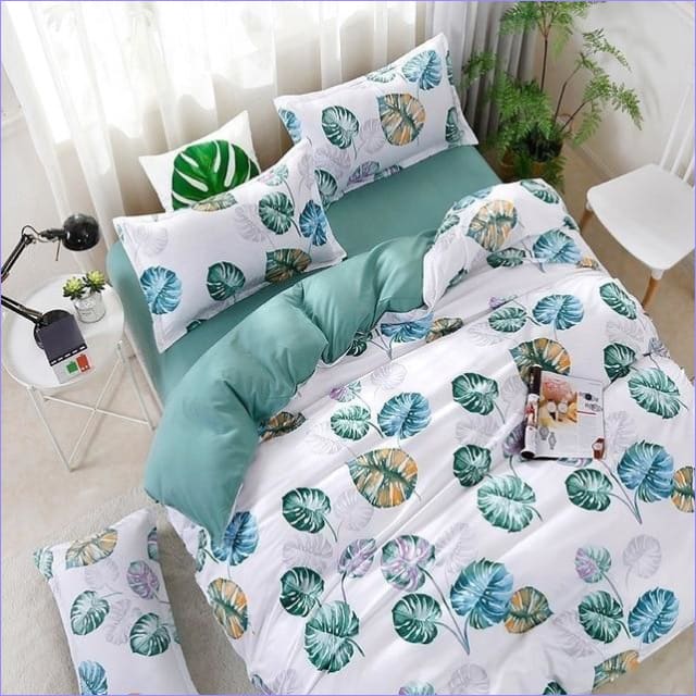 Bicolor Leaf Duvet Cover
