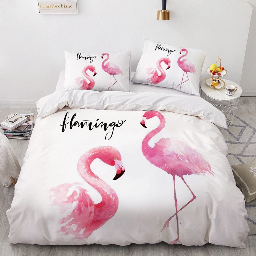 Pink Flamingo Duvet Cover 2 Persons