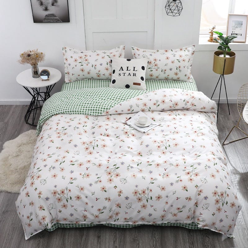 White Floral Duvet Cover 1 Person