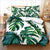 Green Monstera Floral Duvet Cover