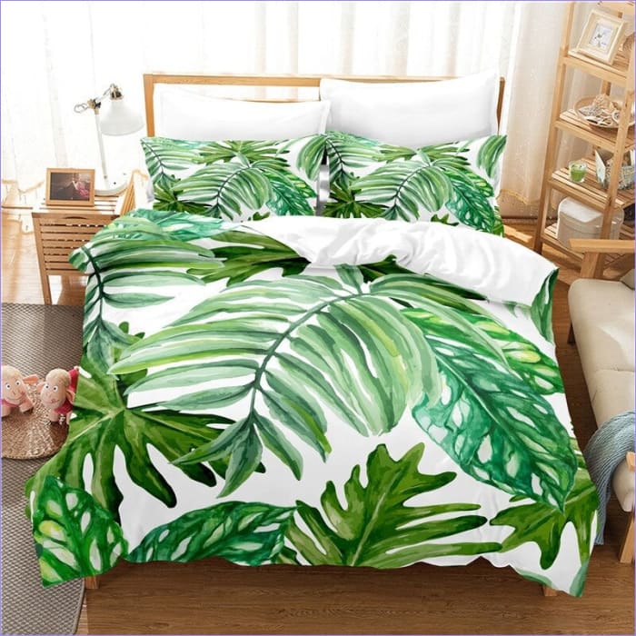 Monstera Floral Duvet Cover