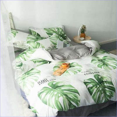 Tropical Plant Flower Duvet Cover