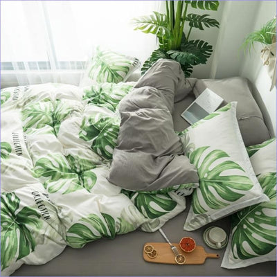 Tropical Plant Flower Duvet Cover