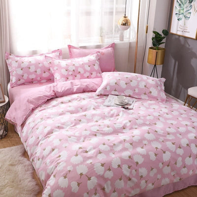 Pink Floral Duvet Cover