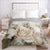 White Rose Floral Duvet Cover