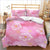 Hot Pink Floral Duvet Cover