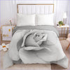 Rose Floral Duvet Cover in Black and White