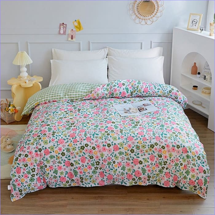 Floral Duvet Cover Flower Carpet