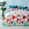 Red Flowers Duvet Cover