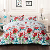 Red Flowers Duvet Cover