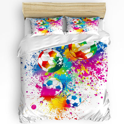 Football Graffiti Duvet Cover Multicolored