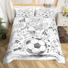 Football Doodles Duvet Cover