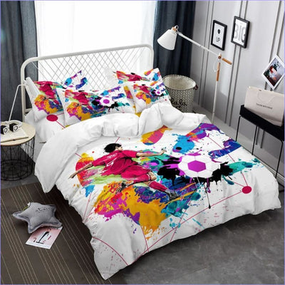 Paint Spray Soccer Duvet Cover