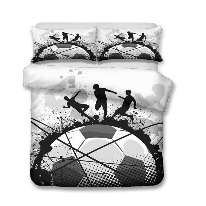 Black and White Football Duvet Cover