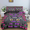 Black and Pink Gamer Duvet Cover