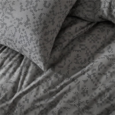 Gray Geometric Duvet Cover