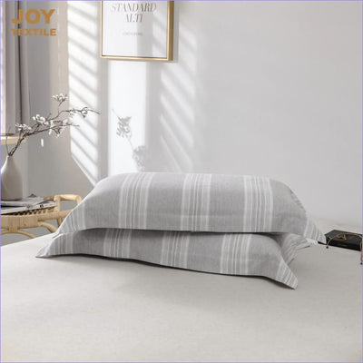 Light Gray and White Duvet Cover